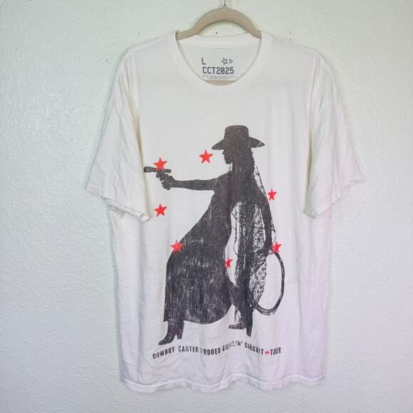 Beyonce Cowboy Carter Tour Shirt Large Most Wanted Tee Rodeo Chitlin Merch - Picture 1 of 15